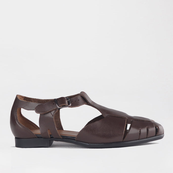 Froggie Shoes Sandals Froggie Women's Fisherman Sandal- Brown Leather- 13027