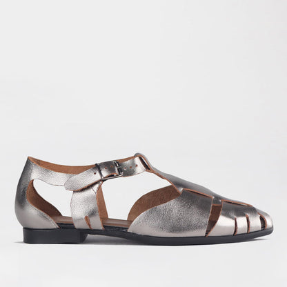 Froggie Shoes Sandals Froggie Women's Fisherman Sandal-Pewter Metallic - 13027