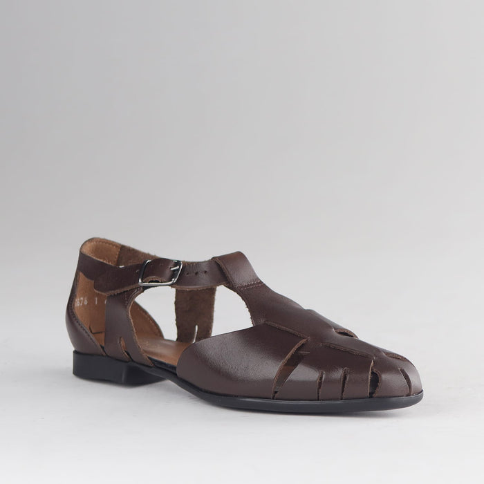 Froggie Shoes Sandals Froggie Women's Fisherman Sandal- Brown Leather- 13027