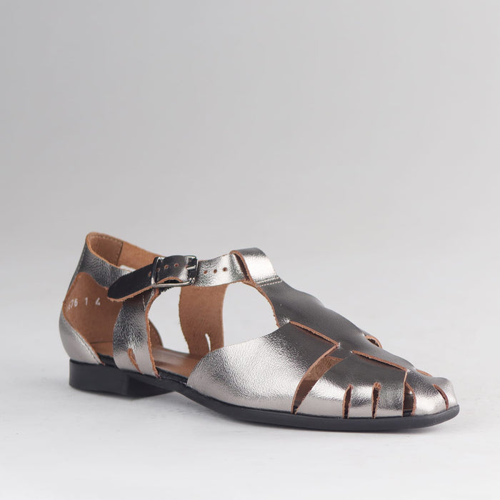 Froggie Shoes Sandals Froggie Women's Fisherman Sandal-Pewter Metallic - 13027