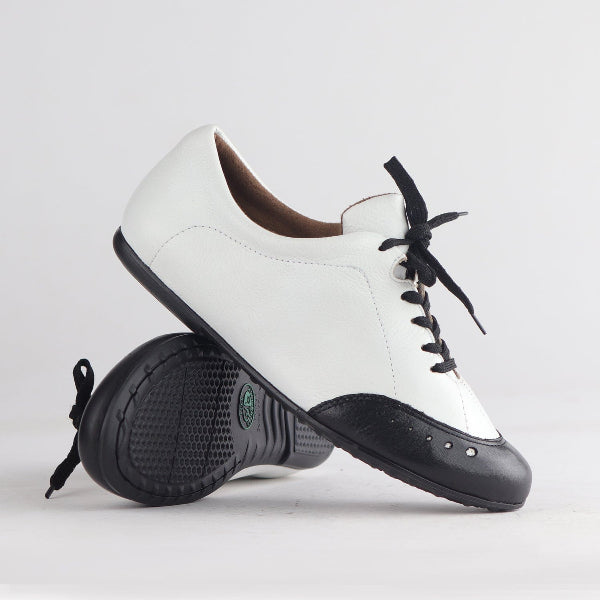 Factory Shop Flat Lace-up Sneaker in White - 12727 - pair.