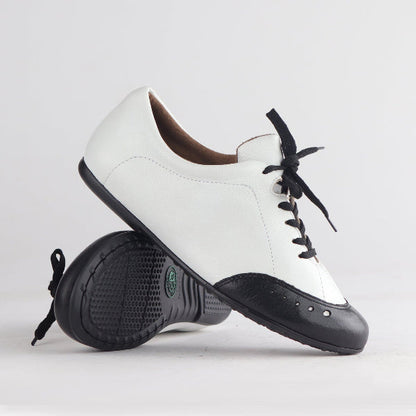 Factory Shop Flat Lace-up Sneaker in White - 12727 - pair.