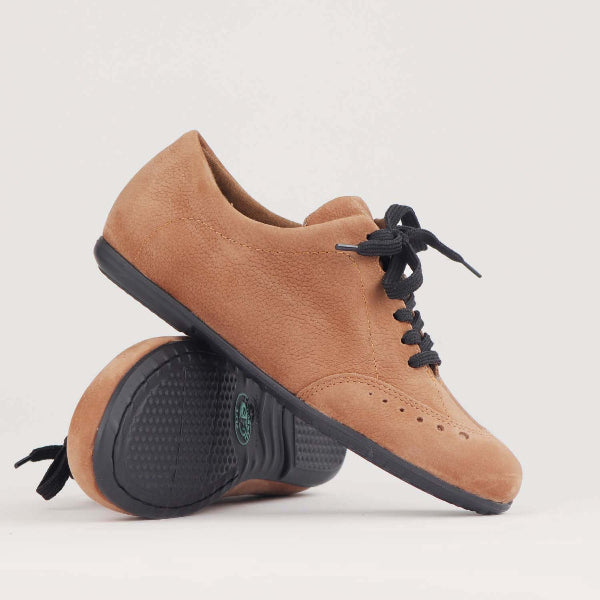 Factory Shop Flat Lace-up Sneaker in Tobacco - 12727 - pair.