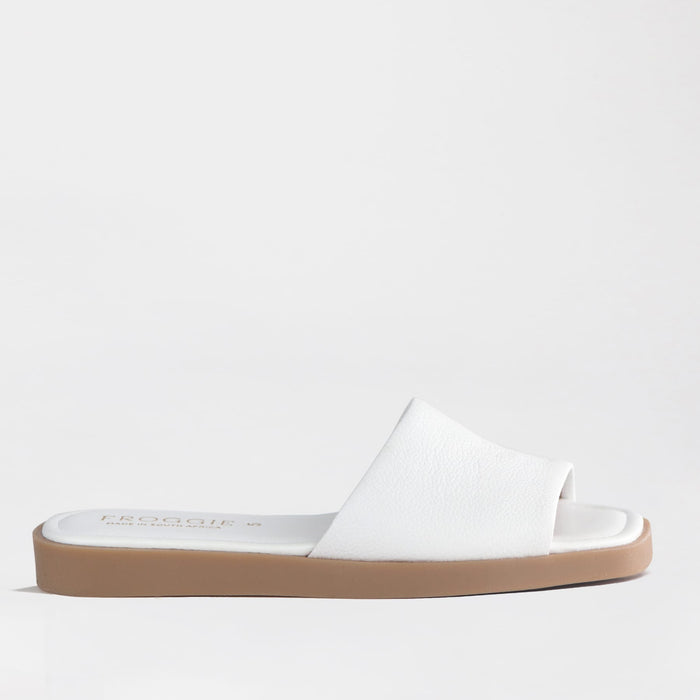 Froggie Shoes White Multi 12865 Flat Mule - side.