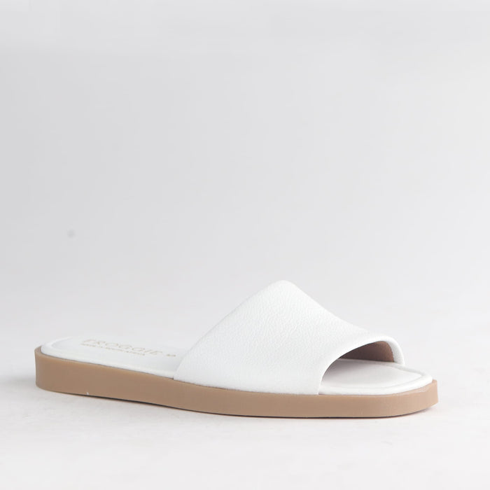 Froggie Shoes Flat Mule - side angle.