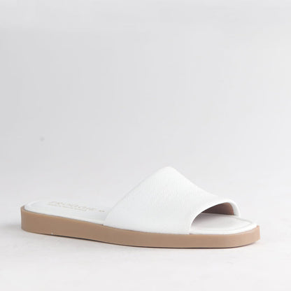 Froggie Shoes Flat Mule - side angle.