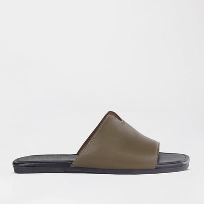 Froggie Shoes Shoes 4 / Olive / 13086 Flat Mule