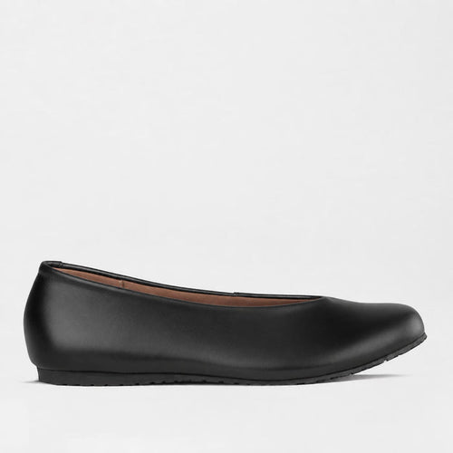 Factory Shop Shoes  Froggie Women’s Pump- Black Leather- 13039 - side.