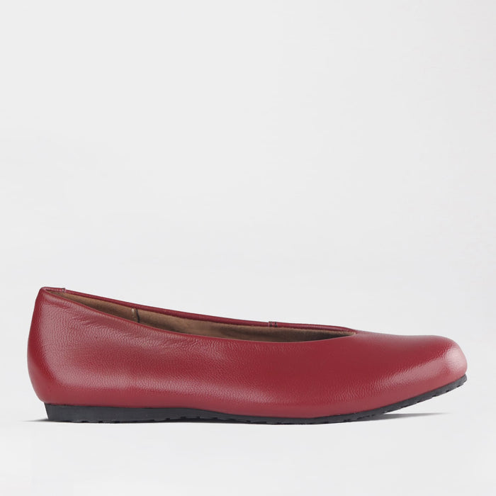 Factory Shop Shoes Froggie Women’s Pump- Red Leather- 13039 - side.