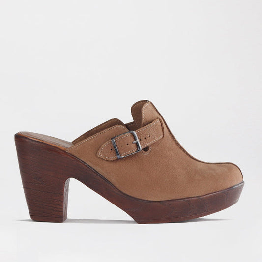 Froggie Women's Clog- Tobacco Nubuk- 12937 - side