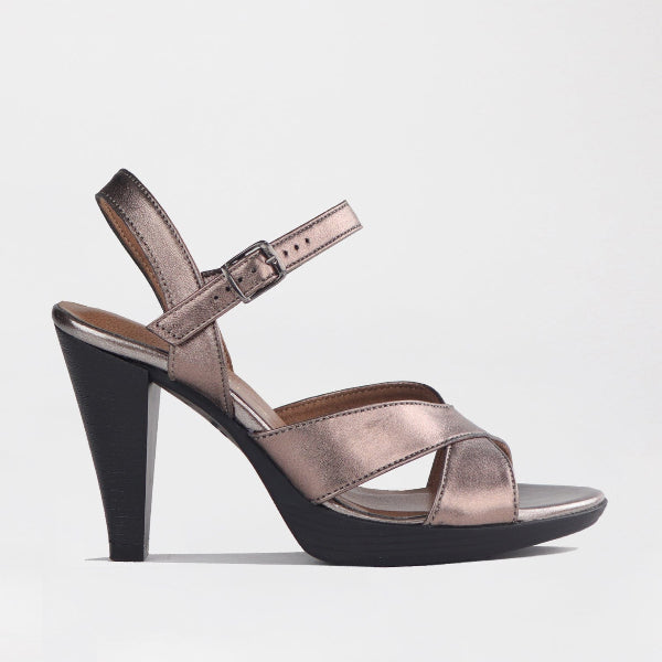Factory Shop Shoes 3 / Lead Metallic / 12616 Froggie Women's High Heel Slingback in Lead Metallic - 12616