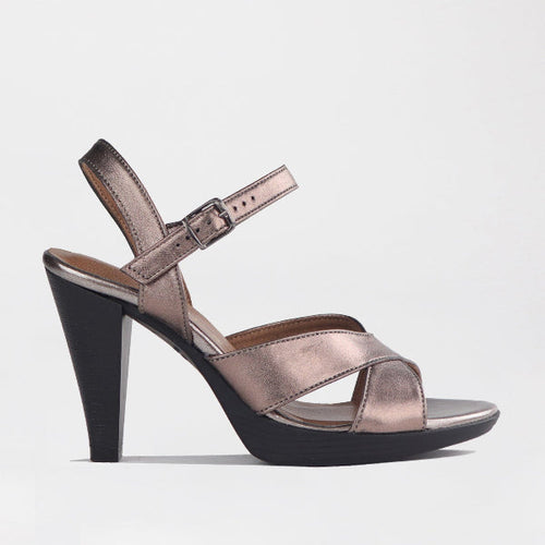 Factory Shop Shoes 3 / Lead Metallic / 12616 Froggie Women's High Heel Slingback in Lead Metallic - 12616