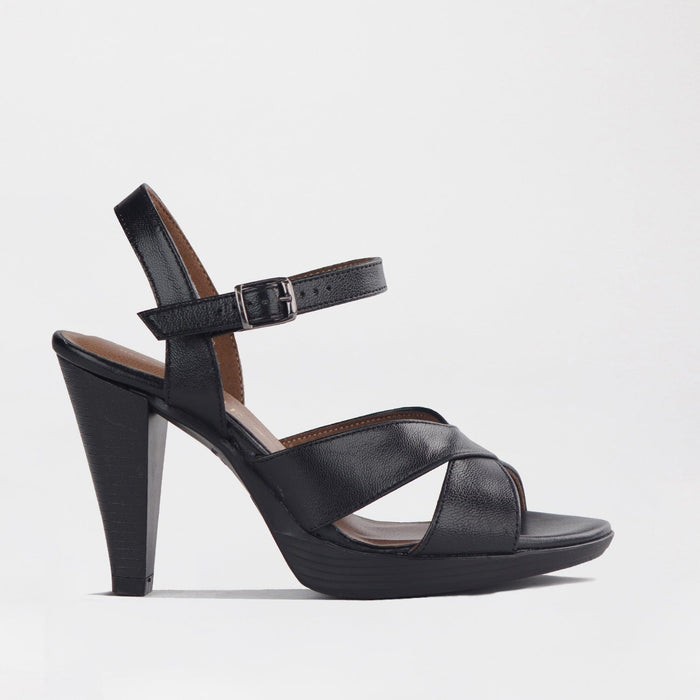 Factory Shop High Heel Slingback in Black - 12616 - single side.