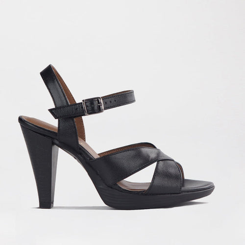 Factory Shop High Heel Slingback in Black - 12616 - single side.