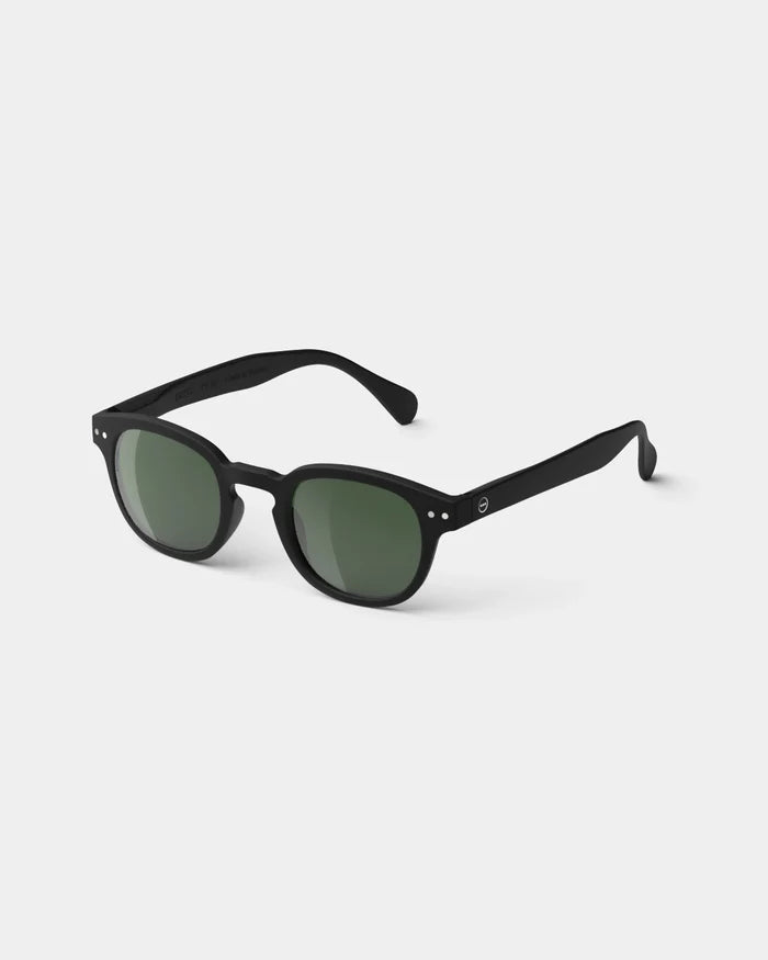 Izipizi Sunglasses #C Polarized Green Lenses  - Black