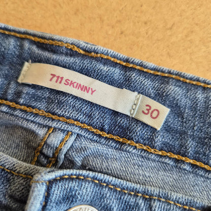 Jean Levi's 711 Skinny Bleu Délavé — W30 FR40