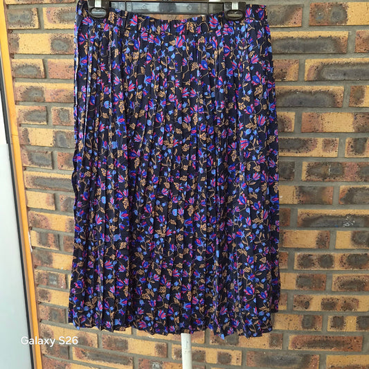 Jupe Longue Plissée Vintage Banana Republic Fleurie – Style Chic Femme Taille M