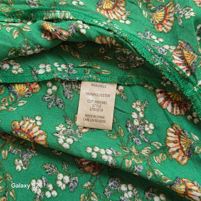 Jupe Midi Vintage Max Studio Verte Fleurie Volantée – Look Printanier Femme Taille M