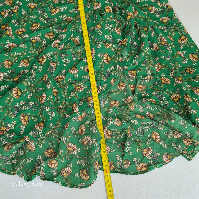 Jupe Midi Vintage Max Studio Verte Fleurie Volantée – Look Printanier Femme Taille M