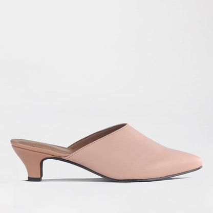 Froggie Shoes Sandals 3 / Nude / 13113 Kitten Heel Mule