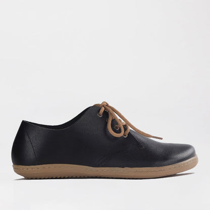 Froggie Shoes Shoes C39 / Black / 12403 Froggie Men's Lace-Up barefoot sneaker with Removable Footbed in Black - 12403