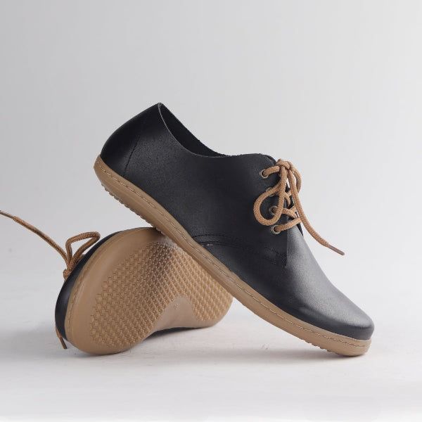 Froggie Shoes Shoes Froggie Men's Lace-Up barefoot sneaker with Removable Footbed in Black - 12403