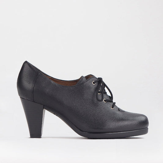 Froggie Lace-up High Heel in Black - 10533 - single side.