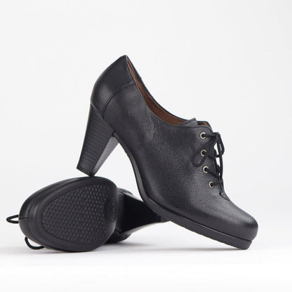 Froggie Lace-up High Heel in Black - 10533 - pair.