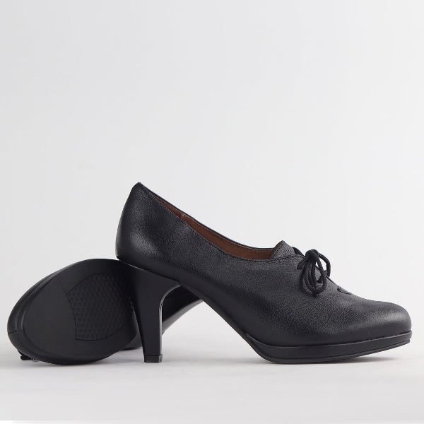 Froggie Lace-up High Heel in Black - 12201 - pair.