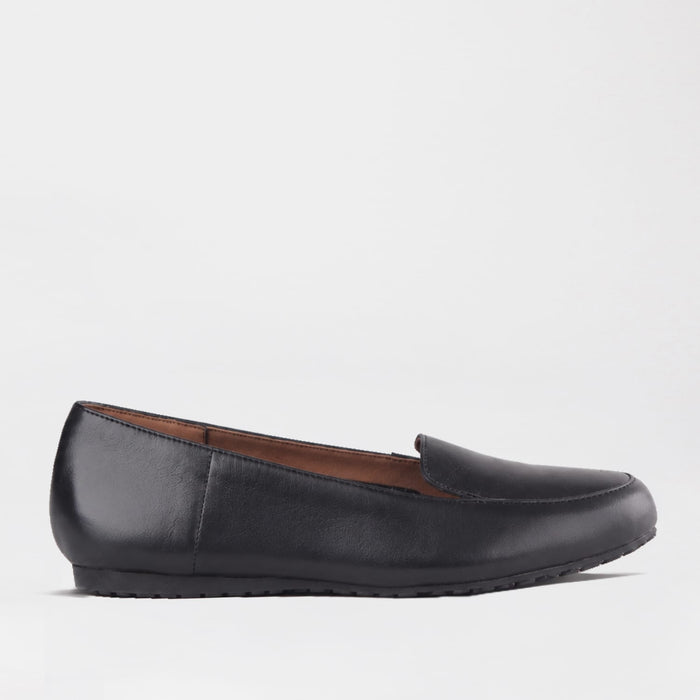 Factory Shop Froggie Women’s Loafer- Black Leather-13033 - side.