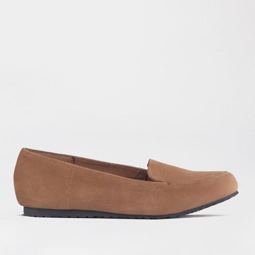 Factory Shop Froggie Women’s Loafer- Tobacco Leather-13033 - side.