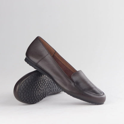 Factory Shop Shoes Froggie Women’s Loafer- Brown Leather-13033 - pair.
