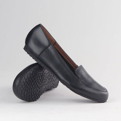 Factory Shop Shoes Froggie Women’s Loafer- Black Leather-13033 - pair.