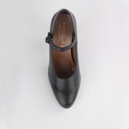 Froggie Shoes Shoes Stiletto Court Shoes with Strap in Black - 12830