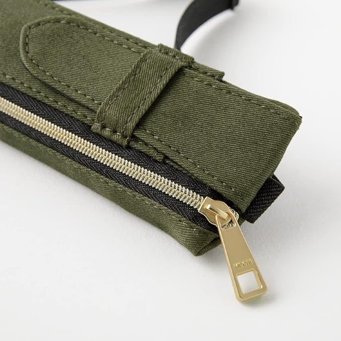Midori Book Band Pen Case - Khaki