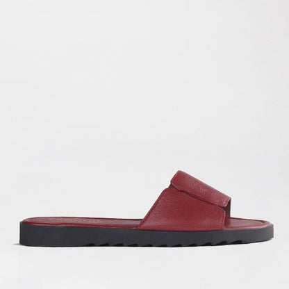Factory Shop Shoes 3 / Red / 12920 Froggie Women's Mule Flat Sandal in Red - 12920