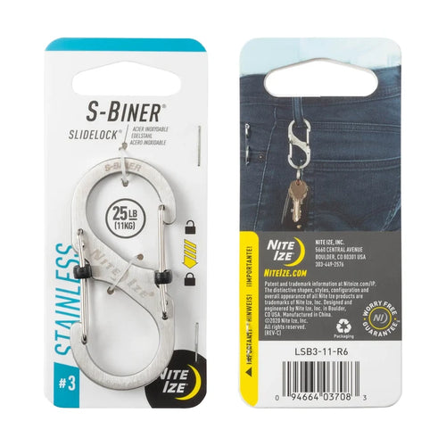 Nite Ize S-Biner SlideLock #3 - Stainless Steel