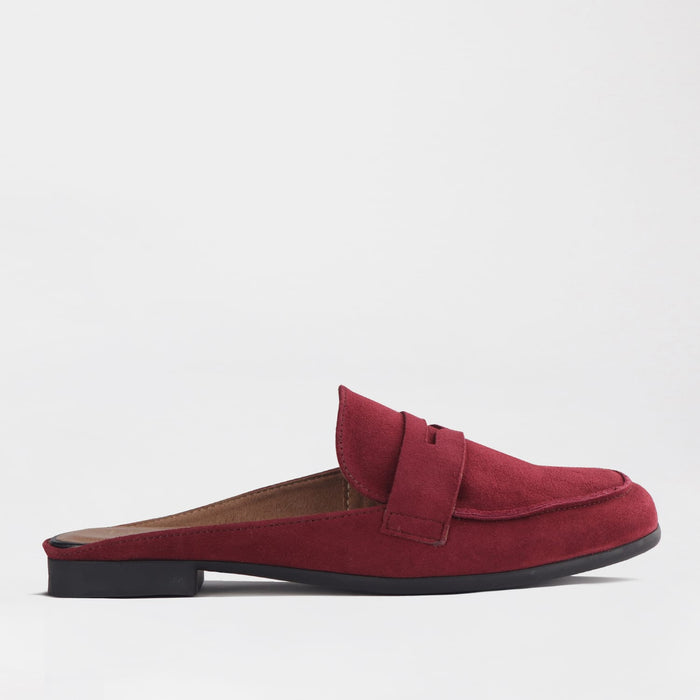 Froggie Shoes Loafers Froggie Women's Open back Loafer- Burgundy Suede - 12974