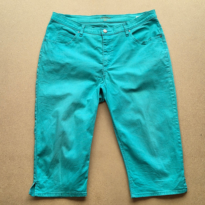 Pantacourt femme Riders by Lee turquoise taille 44/46