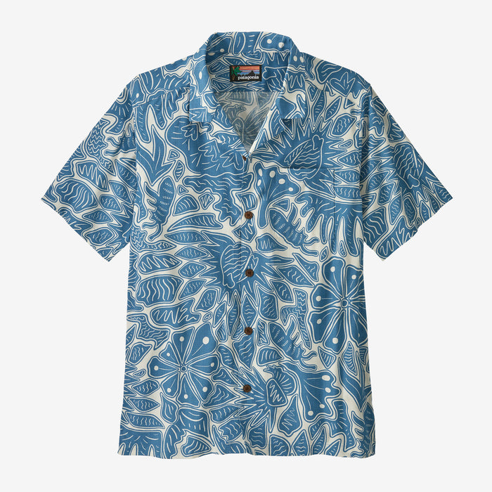 Patagonia - Men's Tidal Threads Camp Shirt - Bees and Flowers: Still Blue