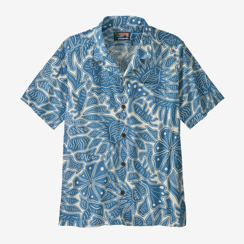 Patagonia - Men's Tidal Threads Camp Shirt - Bees and Flowers: Still Blue
