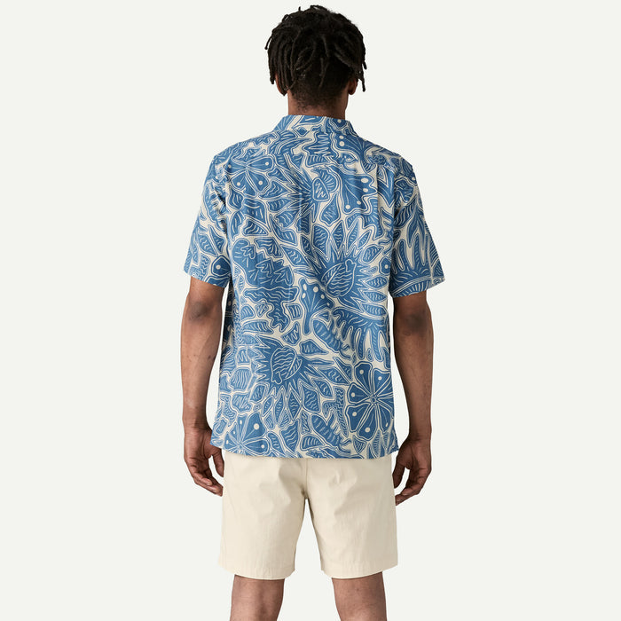 Patagonia - Men's Tidal Threads Camp Shirt - Bees and Flowers: Still Blue