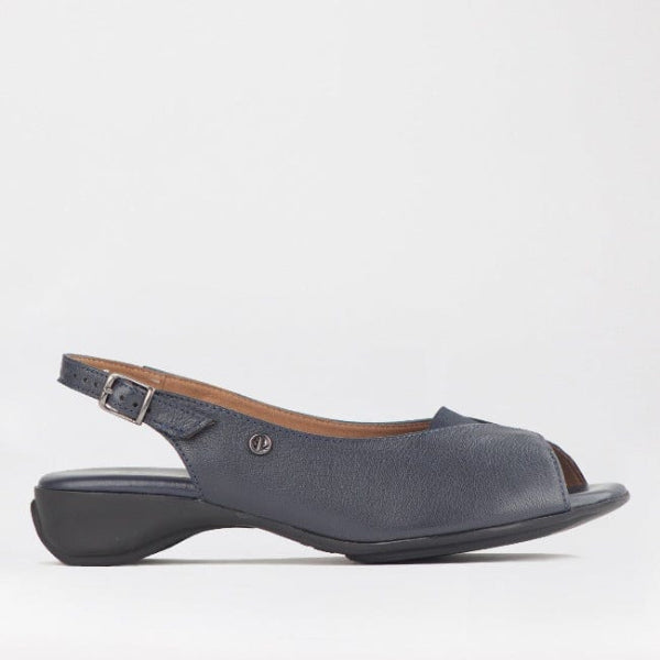 Froggie Slingback Sandal in Navy - 10345 - single side.