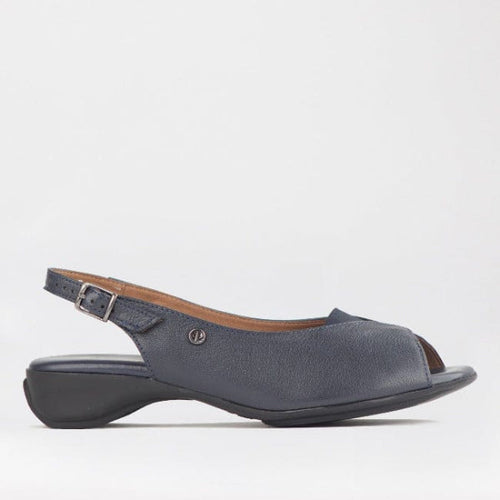 Froggie Slingback Sandal in Navy - 10345 - single side.