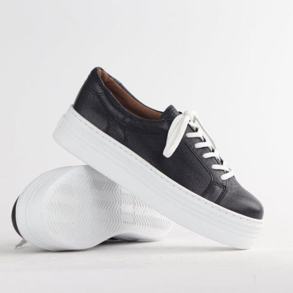 Froggie Platform Sneaker in Black - 12025 - pair.