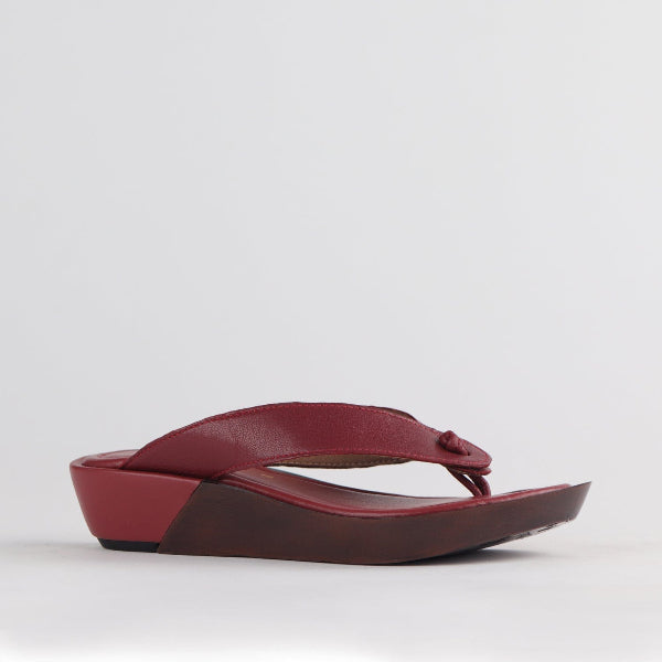 Froggie Rox Thong Sandal in Red - 10737 - side angle.