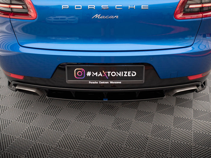 Porsche Macan Mk1 Central Rear Splitter - Maxton Design