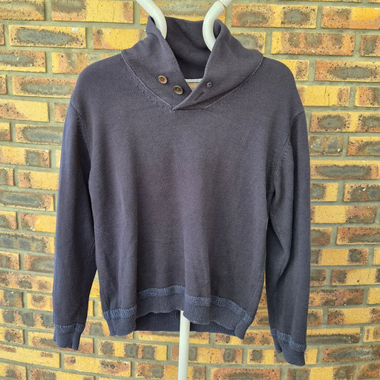 Pull Clearwater Outfitters col châle bleu marine – L