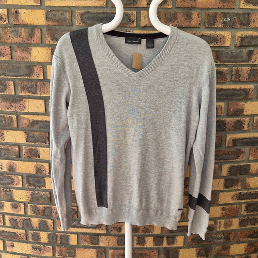 Pull DKNY Jeans gris col V – L