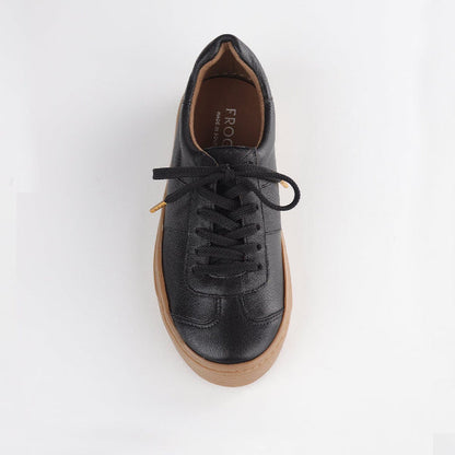 Froggie Shoes Shoes Retro Lace-up Sneaker in Black -12795